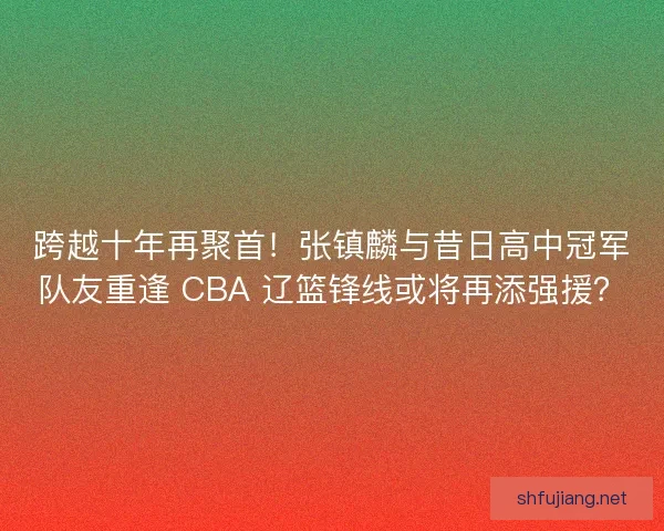 跨越十年再聚首！张镇麟与昔日高中冠军队友重逢 CBA 辽篮锋线或将再添强援？